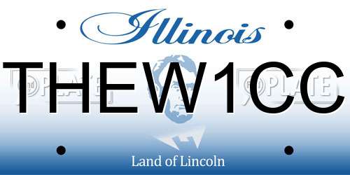 THEW1CC Illinois License Plate