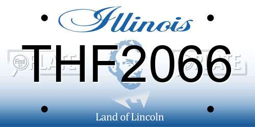 THF2066 Illinois License Plate