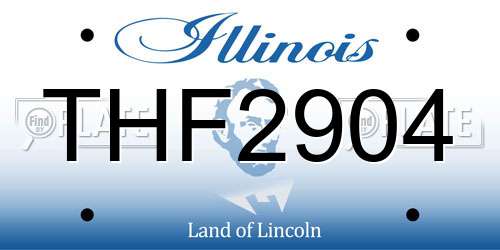 THF2904 Illinois License Plate