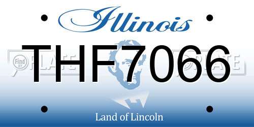 THF7066 Illinois License Plate