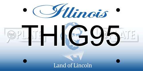 THIG95 Illinois License Plate