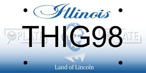 THIG98 Illinois License Plate