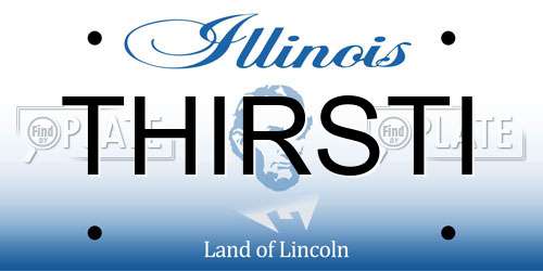 THIRSTI Illinois License Plate