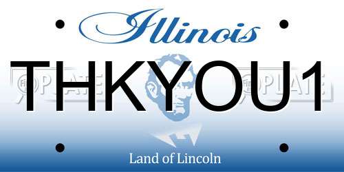 THKYOU1 Illinois License Plate