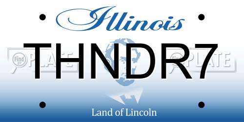 THNDR7 Illinois License Plate