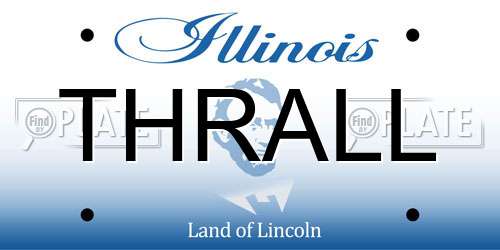 THRALL Illinois License Plate