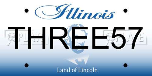 THREE57 Illinois License Plate