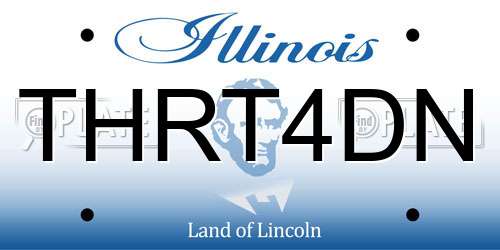 THRT4DN Illinois License Plate