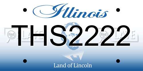 THS2222 Illinois License Plate