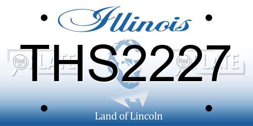 THS2227 Illinois License Plate