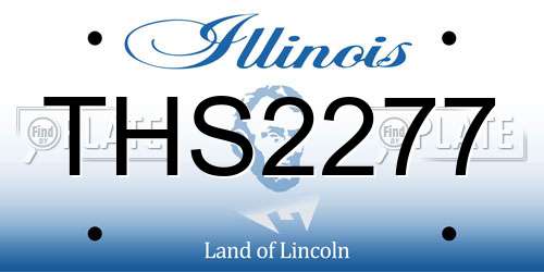 THS2277 Illinois License Plate