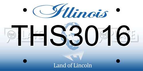 THS3016 Illinois License Plate