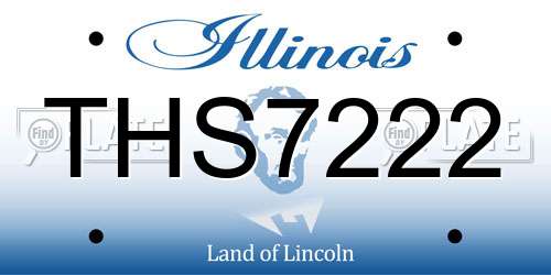 THS7222 Illinois License Plate