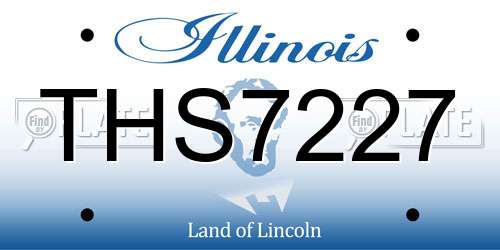 THS7227 Illinois License Plate