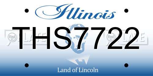 THS7722 Illinois License Plate