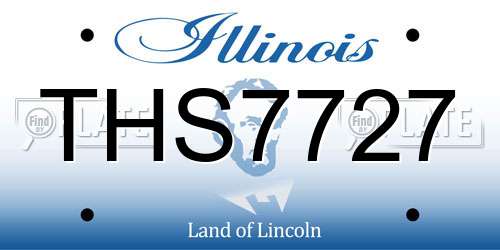 THS7727 Illinois License Plate