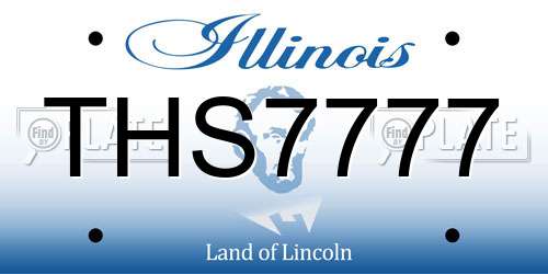 THS7777 Illinois License Plate