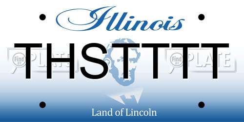 THSTTTT Illinois License Plate