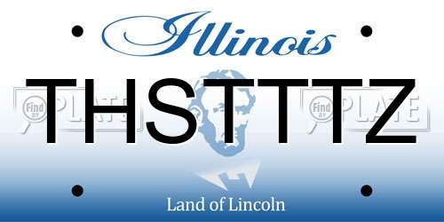 THSTTTZ Illinois License Plate