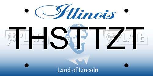 THSTTZT Illinois License Plate