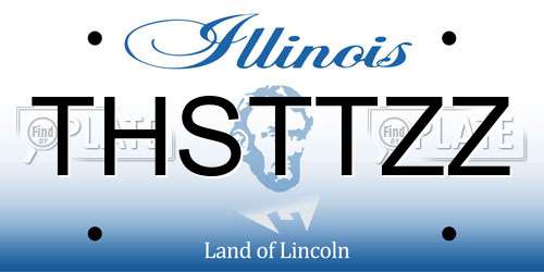 THSTTZZ Illinois License Plate