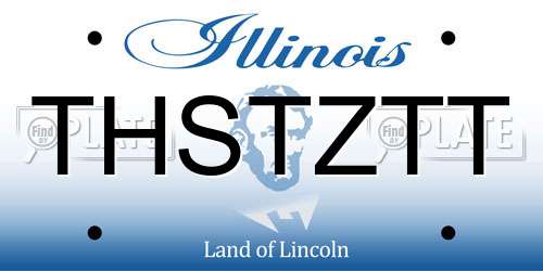 THSTZTT Illinois License Plate