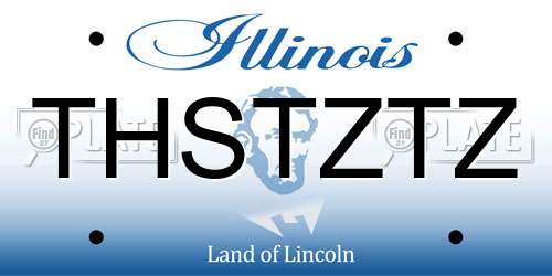 THSTZTZ Illinois License Plate