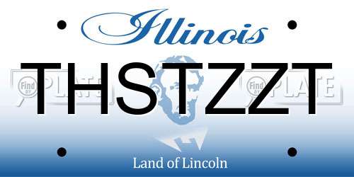 THSTZZT Illinois License Plate
