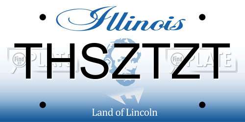 THSZTZT Illinois License Plate