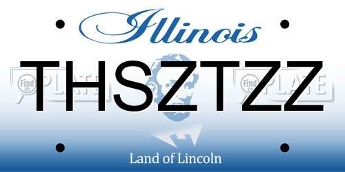 THSZTZZ Illinois License Plate