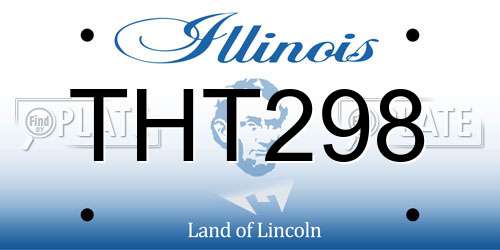 THT298 Illinois License Plate