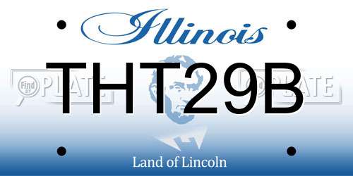 THT29B Illinois License Plate