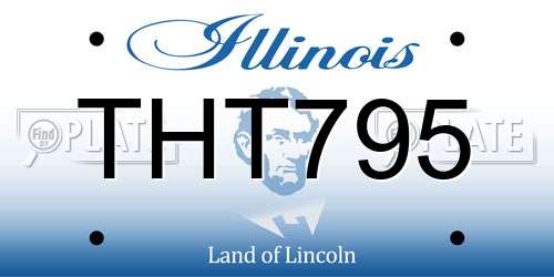 THT795 Illinois License Plate