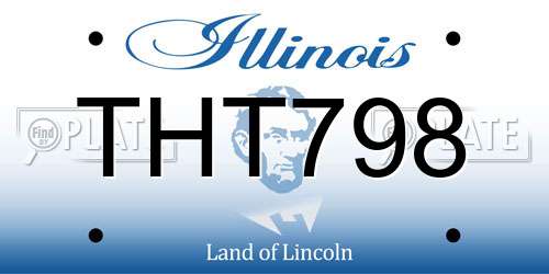 THT798 Illinois License Plate