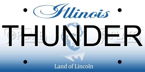 THUNDER Illinois License Plate