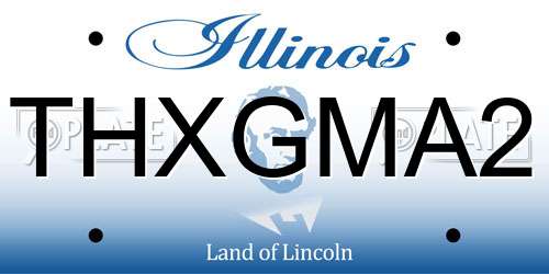THXGMA2 Illinois License Plate