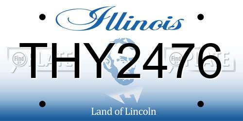 THY2476 Illinois License Plate