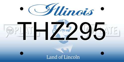 THZ295 Illinois License Plate