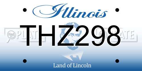 THZ298 Illinois License Plate