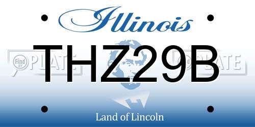 THZ29B Illinois License Plate