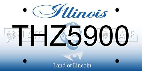 THZ5900 Illinois License Plate