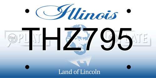 THZ795 Illinois License Plate