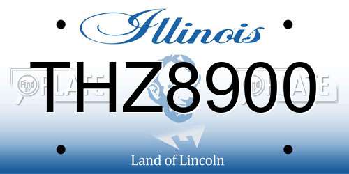 THZ8900 Illinois License Plate