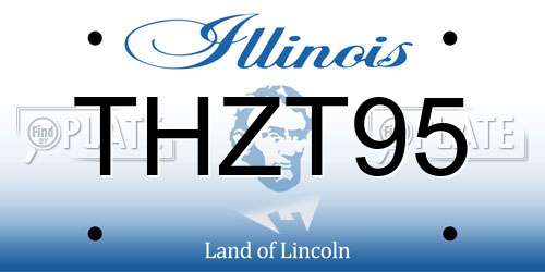 THZT95 Illinois License Plate