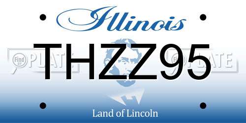THZZ95 Illinois License Plate