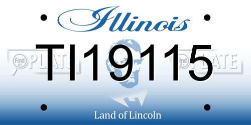 TI19115 Illinois License Plate