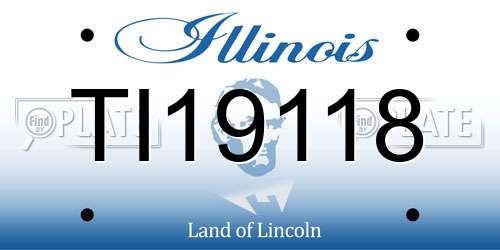 TI19118 Illinois License Plate