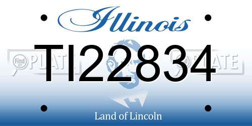 TI22834 Illinois License Plate