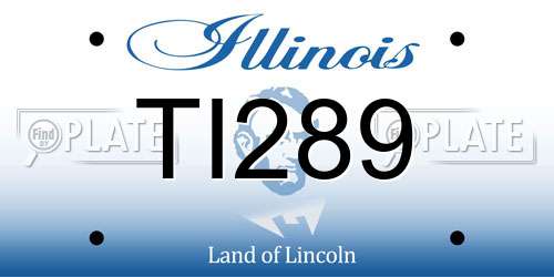 TI289 Illinois License Plate