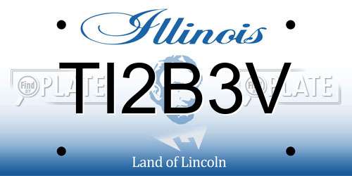 TI2B3V Illinois License Plate